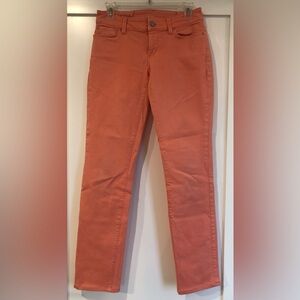 Women’s Ann Taylor Modern Fit coral/papaya/tangerine straight leg jeans (size 4)